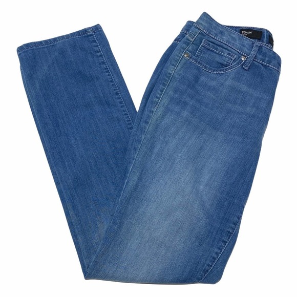 ANN Taylor Faded Medium Wash Blue Denim Straight Leg Jeans - Picture 2 of 12